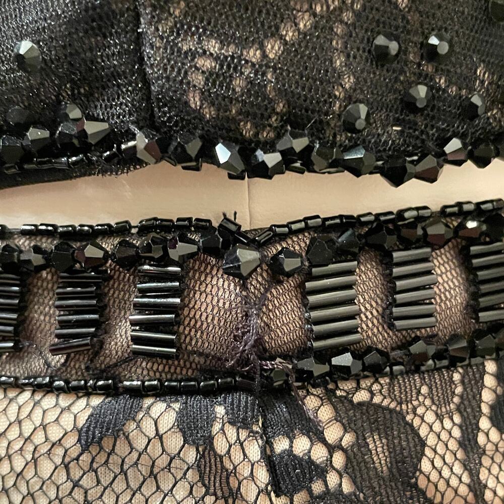 Morilee Madeline Gardner 2 Pc Beaded Black Lace Dress 6 | Mini Prom Cocktail - Picture 16 of 16